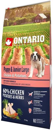 Ontario Puppy And Junior Large 12Kg