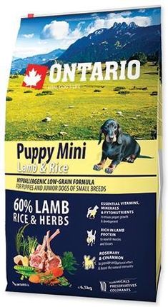 Ontario Puppy Mini Lamb And Rice Hypoalergiczna 6,5Kg