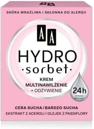 Krem AA Hydro Sorbet multinawilżenie+odżywienie cera sucha/bardzo sucha na dzień 50ml