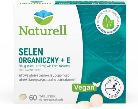 Naturell Selen Organiczny + E 200 60 tabl.