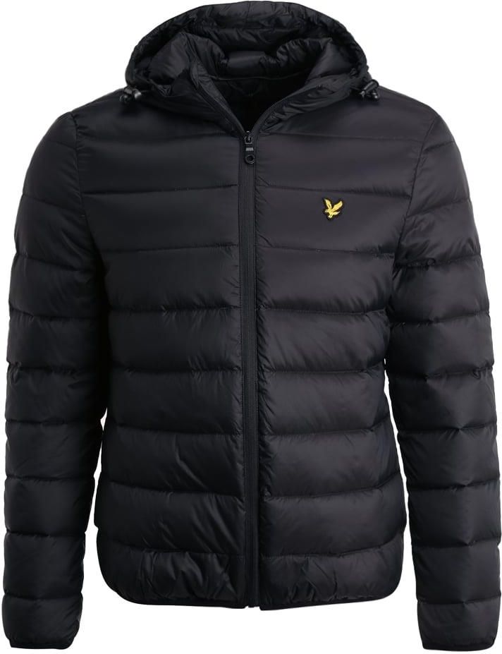 black lightweight puffer