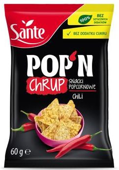 Sante Pop'N Chrup Snacki Popcornowe Z Papryką Chili 60G