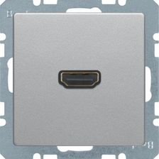 Hager Berker 3315436084 Q.1/Q.3 Gniazdo Hdmi Z Przyłączem 90°, Alu Aksamit, Lakierowany