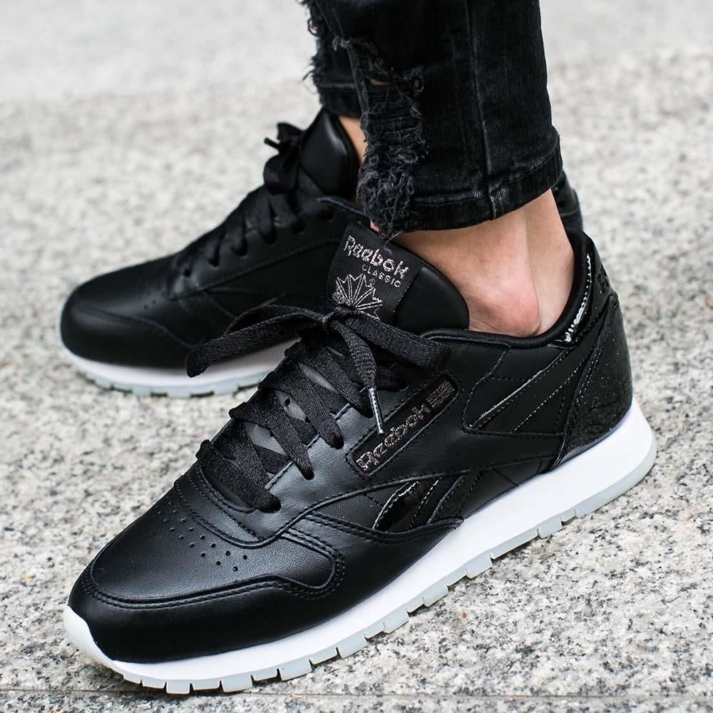 reebok classic leather patent pearl w noire
