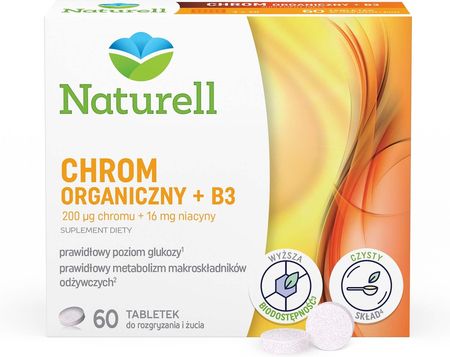 Naturell Chrom Organiczny + B3 60 tabl.