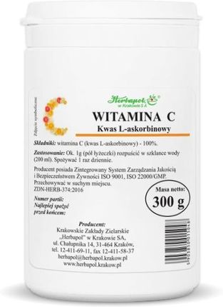 Witamina C kwas L-askorbinowy 300g