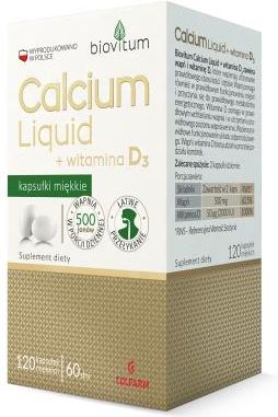 Colfarm Biovitum Calcium Liquid + witamina D3 120 kaps.