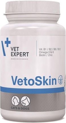 Vet Expert Vetoskin preparat na skórę i sierść dla psów i kotów 2x90kaps.