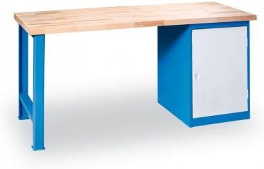B2B Partner Stół warsztatowy niebieski 1500x685 1x szafka (179696)