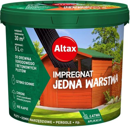 Altax Impregnat Do Drewna Ogrodowego, Antracyt, 5 L