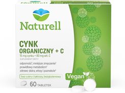 Zdjęcie Naturell Cynk Organiczny + C 60tabl. - Tuszyn