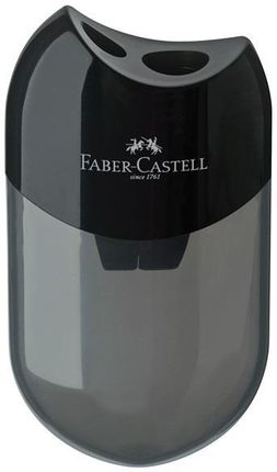 Faber Castell Temperówka Podwójna Owalna Z Pojemnikiem Czarna