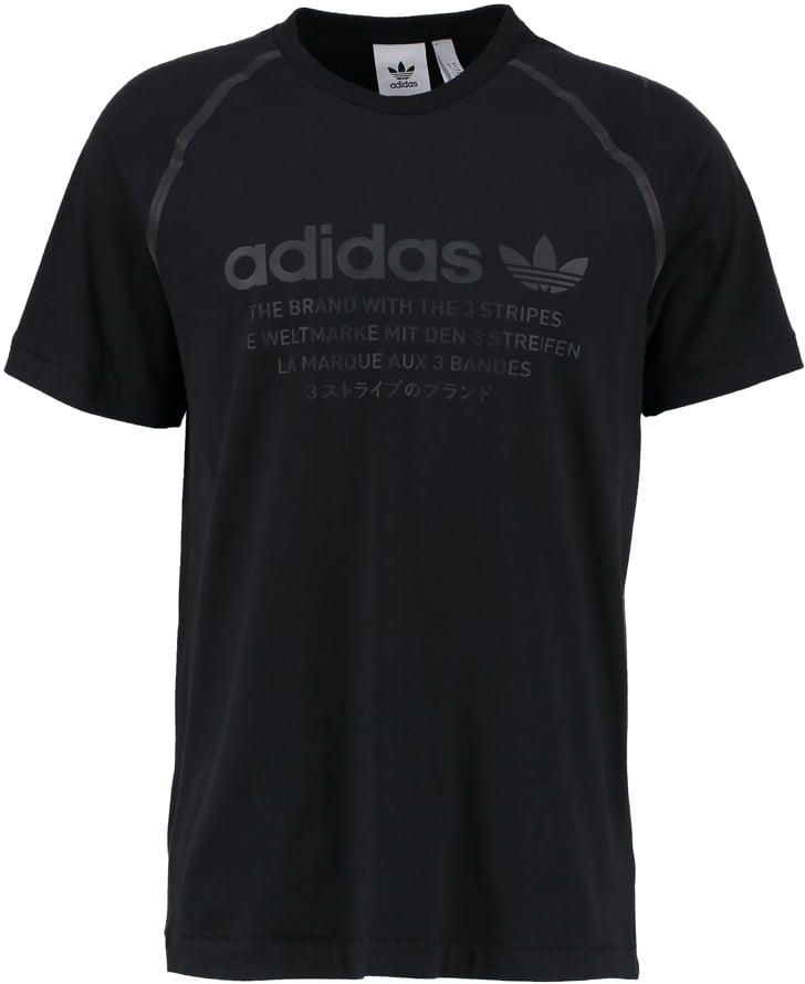 adidas Originals TECH TEE T shirt z nadrukiem black