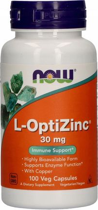 Now Foods L Optizinc 30 mg 100 kaps
