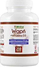 Myvita Wapń Witamina D3 Cytrynian Wapnia 250 Tabl