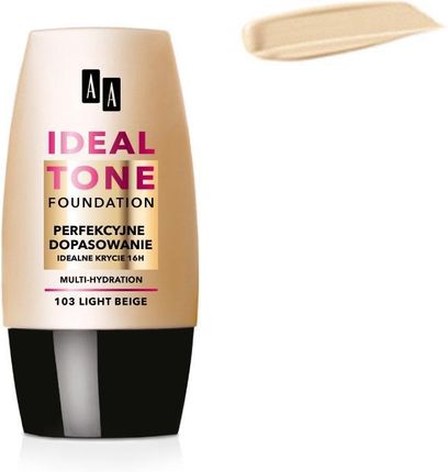 AA Make Up Ideal Tone podkład perfekcyjne dopasowanie 103 light beige 30ml 