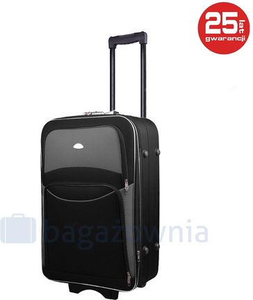 Mała kabinowa walizka PELLUCCI 773 S Czarno szara - czarny / szary