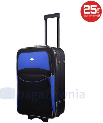 Mała kabinowa walizka PELLUCCI 773 S Czarno niebieska - czarny / niebieski
