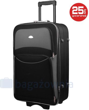Duża walizka PELLUCCI 773 L Czarno szara - czarny / szary