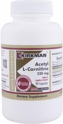 acetyl l carnitine 250 mg Amazon.com: Kirkman - Acetyl L-Carnitine 250 mg - 90 Capsules - Supports  Sustained Cellular Energy Production main image 0