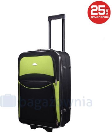 Mała kabinowa walizka PELLUCCI 773 S Czarno zielona