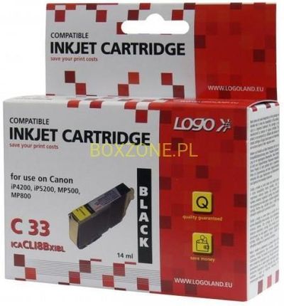 Logo kompatybilny ink z CLI8BK, black, 14ml, dla Canon iP4200, iP5200, iP5200R, MP500, MP800, z chipem
