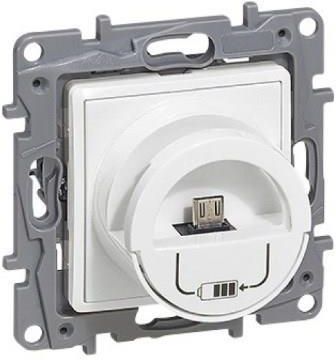 Legrand Niloe Stacja Ładująca Micro Usb 2400mA Biały 764596 - zdjęcie 1 Legrand Niloe Stacja Ładująca Micro Usb 2400mA Biały 764596