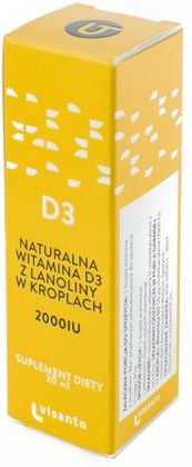 Visanto Naturalna witamina D3 z lanoliny 2000j.m krople 30ml