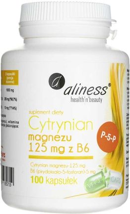 Medicaline ALINESS Cytrynian magnezu + B6 125mg x 100 kaps.