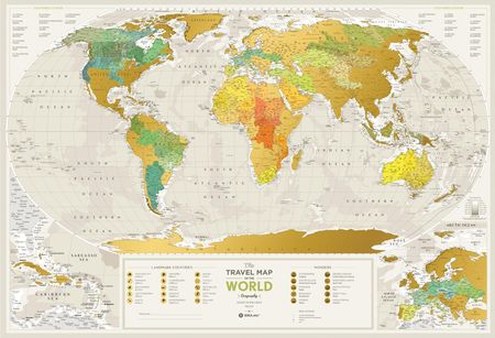 Geograficzna Mapa Zdrapka Świata DUŻA