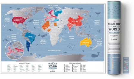 Piękna Mapa Zdrapka Świata