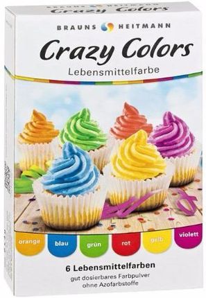 Crazy Colors  Barwnik Spożywczy 6 Kolorów X 4G
