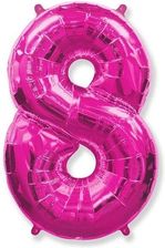 Zdjęcie Balon Foliowy 38'' Numer Cyfra 8 Osiem Różowy 0197 - Gołańcz