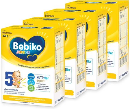 Bebiko Junior 5 Nutriflor+ 4X800G