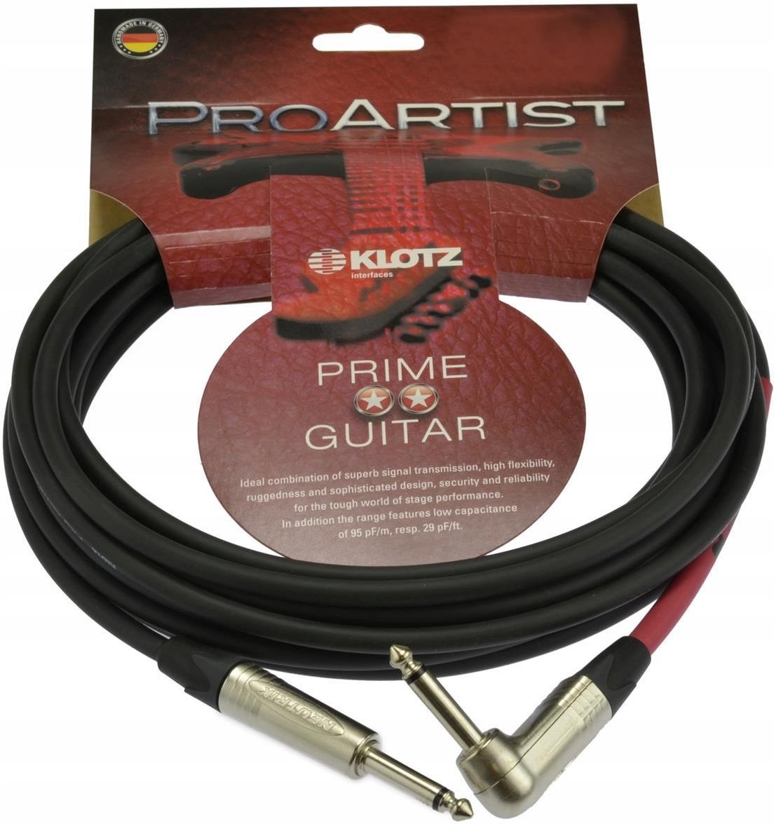 Klotz Kabel gitarowy kąt Jack 6,3mm Pro Artist 6m - Ceny i