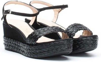 Wedge Sandals Katia Unisa Unisa Katia Black Ceny I Opinie