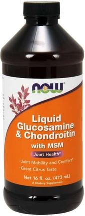 NOW FOODS Glukozamina & Chondroityna MSM 473ml