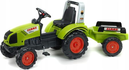 Falk Duży Traktor Na Pedały Claas Przyczepa Zielony - zdjęcie 3