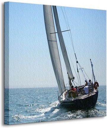 Jacht Załoga Morze Piękne Niebo - Obraz 40x40 cm