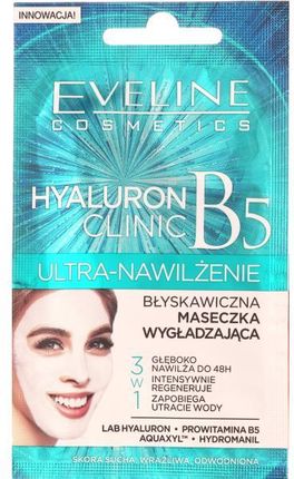 Eveline Hyaluron Clinic Expert Ultra Nawilżenie Maseczka Wygładzająca Błyskawiczna Saszetka 2X5ml