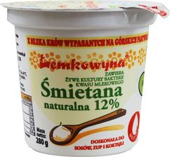 Zdjęcie Łemkowyna Śmietana 12% Bio 280G - Białogard