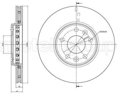 METELLI Tarcza hamulcowa 23-0942C