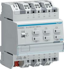 Hager Knx Easy - Sterownik Załączający/Żaluzjowy Obciążenie Pojemnościowe 16A 6-/3-Krotny Txa606D