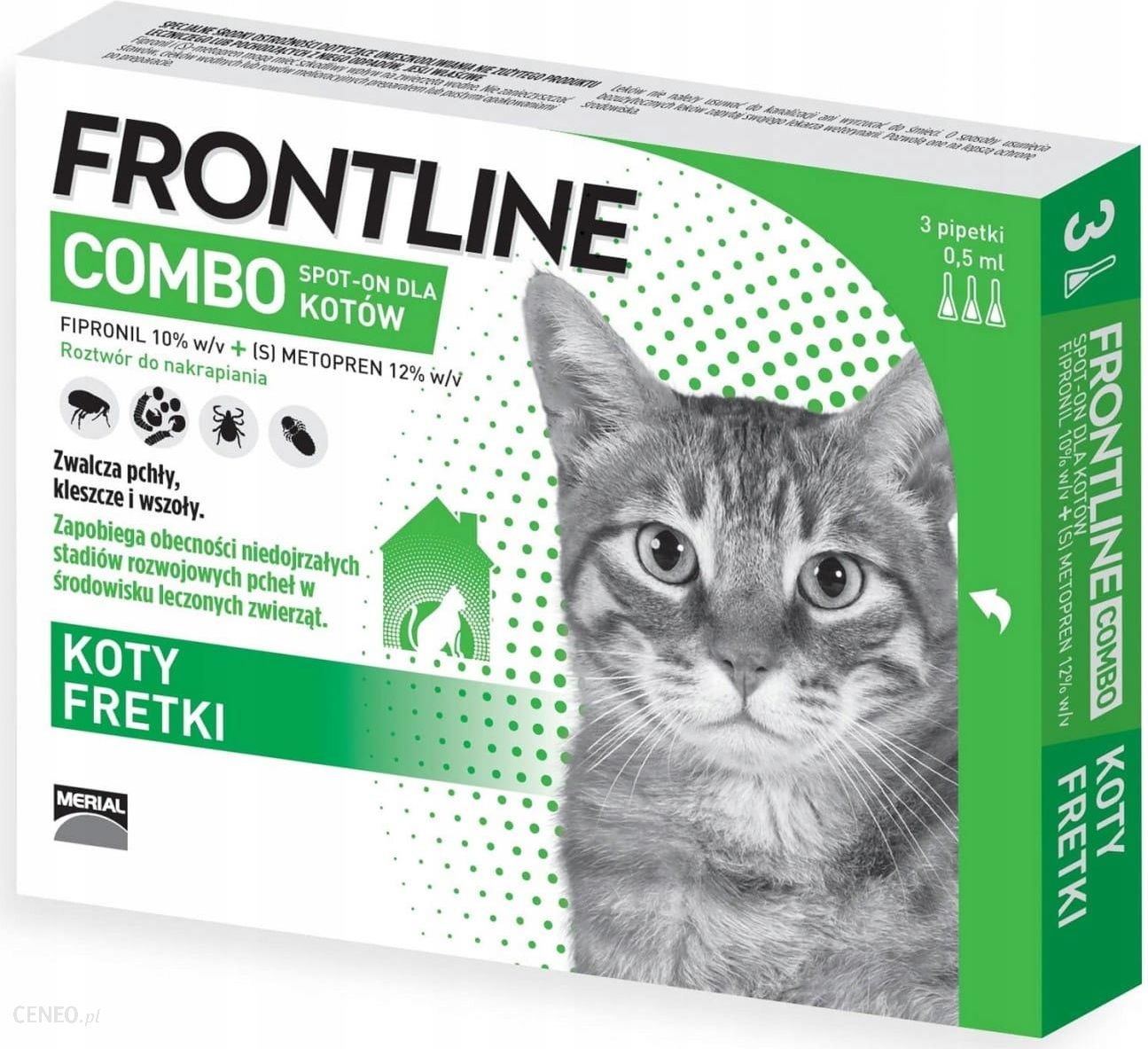 Frontline Combo Spot-On Dla Kotów Pipeta 0,5Ml - Ceny i opinie - Ceneo.pl