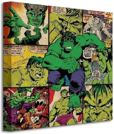 Marvel Hulk Komiks - Obraz na płótnie 40x40 cm