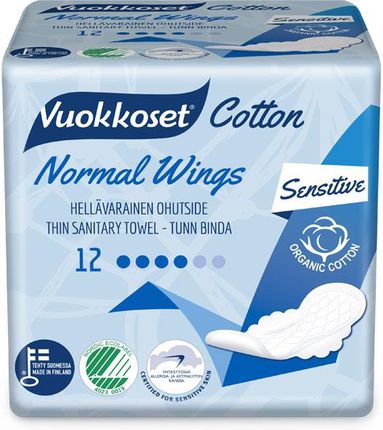 Vuokkoset Cotton Normal Wings Thin Wkładki Higieniczne 12szt