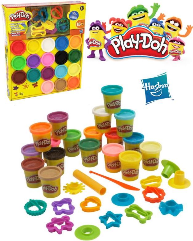 Hasbro PlayDoh Zestaw 18 Kolorów 1Kg + Akcesoria A4897 Ceny i opinie Ceneo.pl