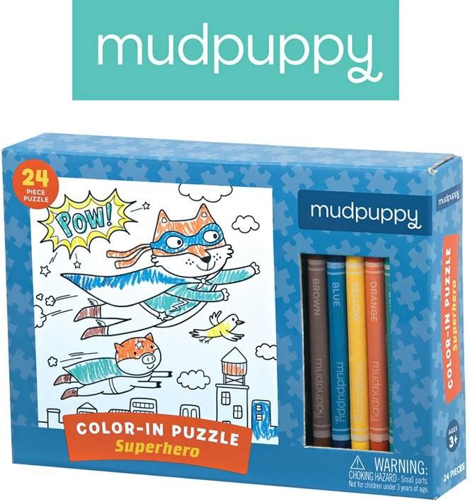 Mudpuppy Puzzle Kolorowanka Z 5 Kredkami Superbohaterowie Mp48547