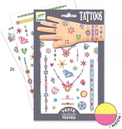 Djeco Biżuteria Neonowe Tatuaże Klejnoty Jenni (Dj09587)