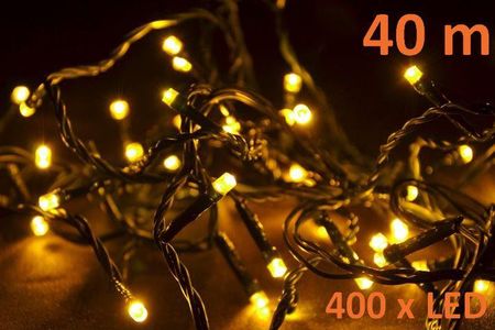 Lampki świąteczne LED ciepłe białe - Lampki 400 diod